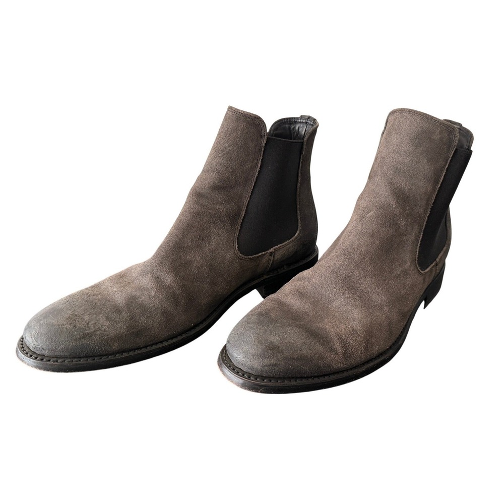 Thursday Cavalier Chelsea Boots Men's 9.5 Grey Suede Goodyear Welt Minimalist